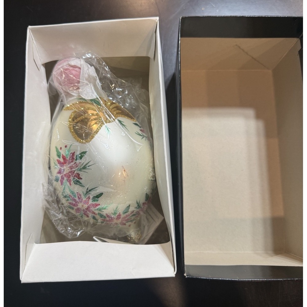 Christopher Radko 1996 Poinsettia Elegance Special Event Ornament w/original box